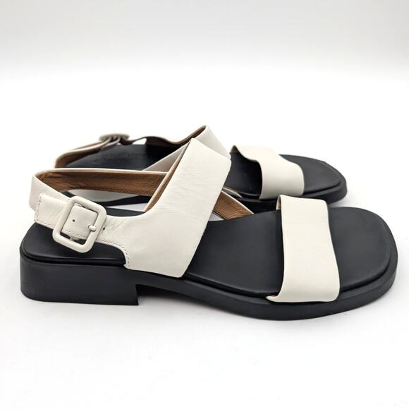 Camper Dana Double Strap Sandals Open Square Toe Women's White Size US9 EU39.5 - Picture 3 of 12